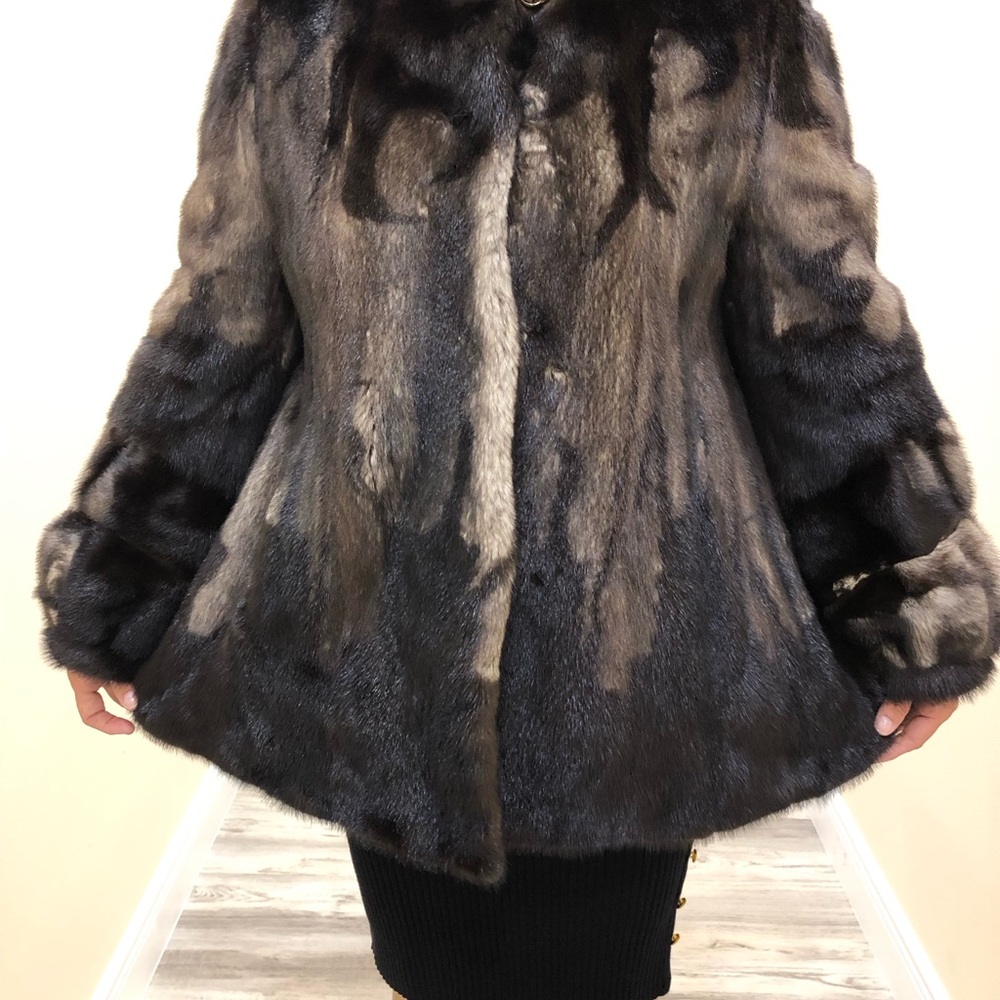 Elegant Women's Real Mink Fur Coat Size Small